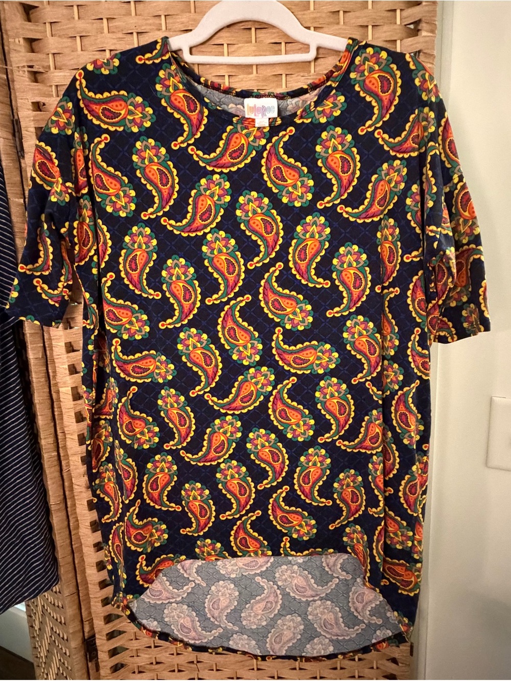 LuLaRoe Navy Paisley Patterned Tunic XS
